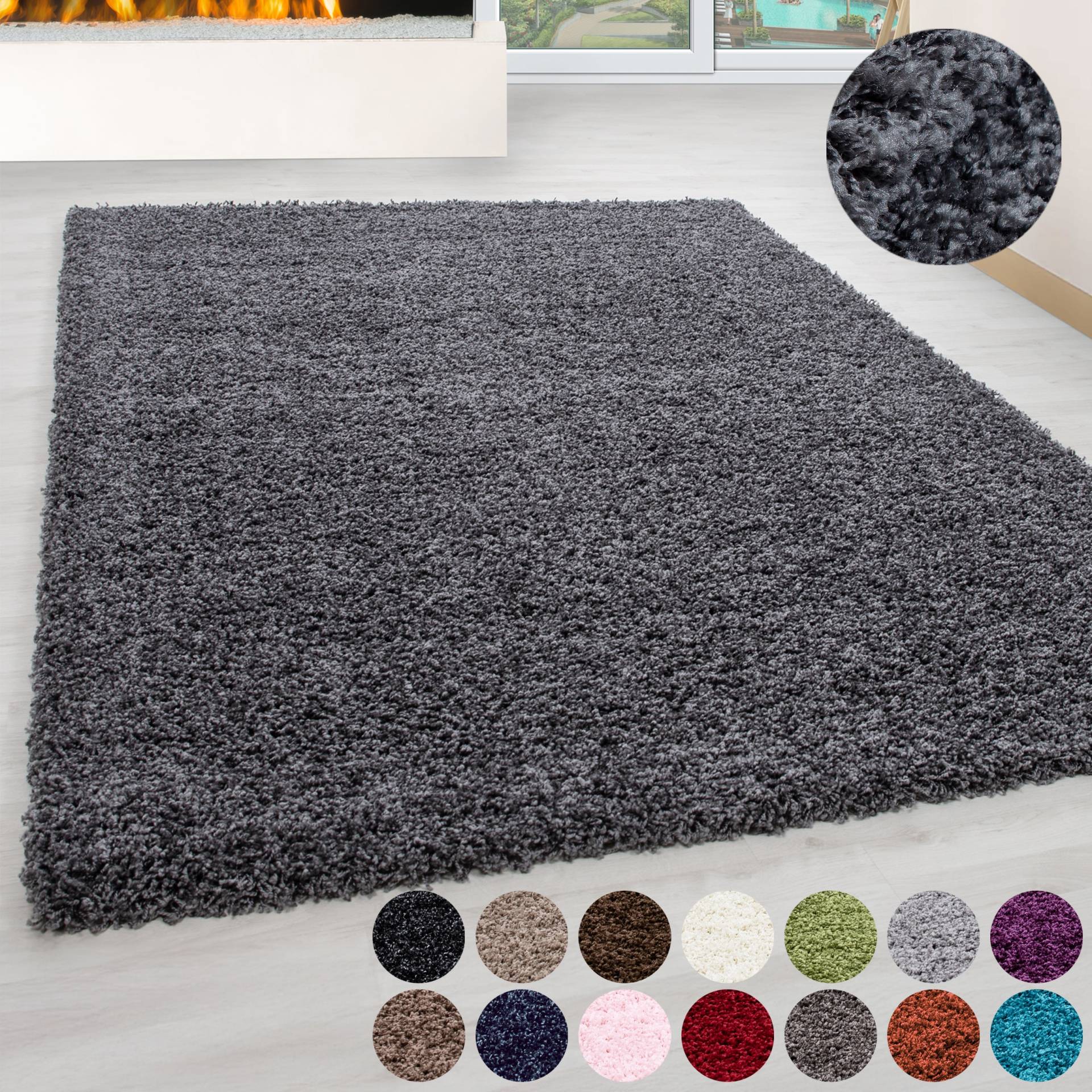 Ayyildiz Teppiche Hochflor-Teppich "Life Shaggy 1500", rechteckig, 30 mm Höhe, Langflor, uni, große Farbauswahl, robust, auch als Läufer und in rund Ayyildiz Teppiche Hochflor-Teppich "Life Shaggy 1500", rechteckig, 30 mm Höhe, Langflor, uni, große Farbauswahl, robust, auch als Läufer und in rund von Ayyildiz Teppiche