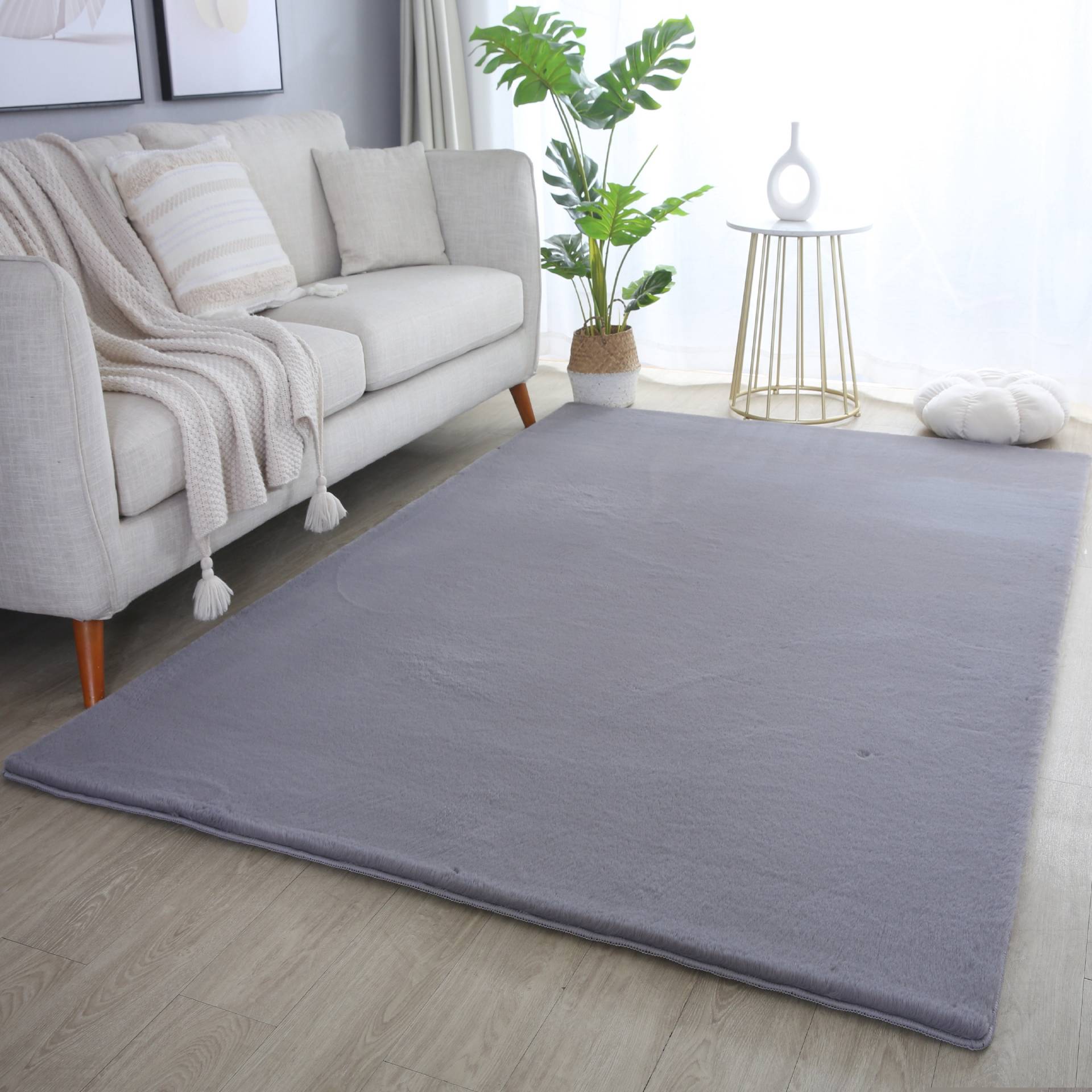 Ayyildiz Teppiche Hochflor-Teppich "POUFFY 5100", rechteckig, 20 mm Höhe, Läufer, weicher glatter Softflor, Kaninchen Fell Haptik, waschbar Ayyildiz Teppiche Hochflor-Teppich "POUFFY 5100", rechteckig, 20 mm Höhe, Läufer, weicher glatter Softflor, Kaninchen Fell Haptik, waschbar von Ayyildiz Teppiche