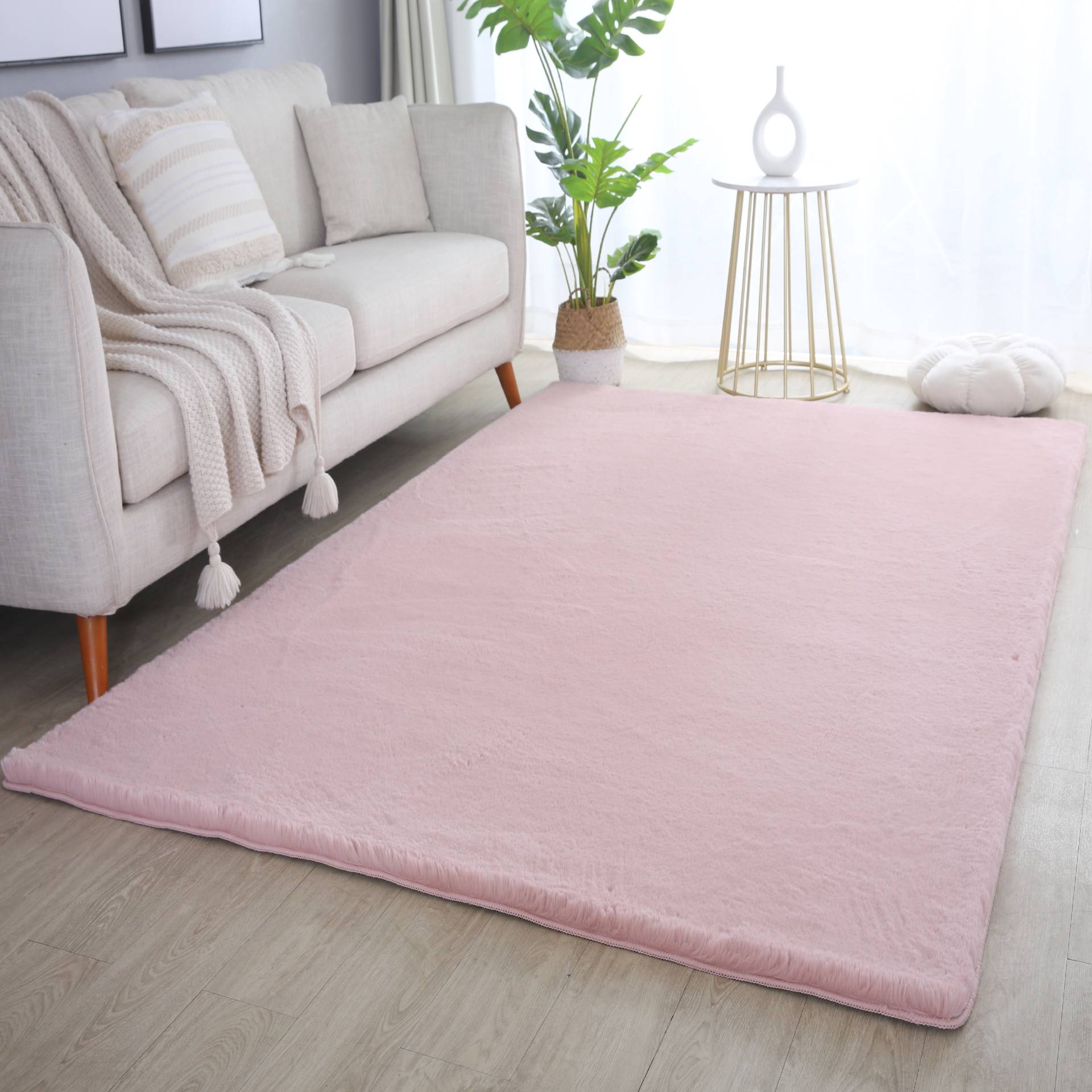 Ayyildiz Teppiche Hochflor-Teppich "POUFFY 5100", rechteckig, 20 mm Höhe, Läufer, weicher glatter Softflor, Kaninchen Fell Haptik, waschbar Ayyildiz Teppiche Hochflor-Teppich "POUFFY 5100", rechteckig, 20 mm Höhe, Läufer, weicher glatter Softflor, Kaninchen Fell Haptik, waschbar von Ayyildiz Teppiche