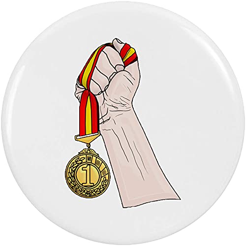 77mm '1. Platz Medaille' Pin Knopf-Abzeichen (BB00077889) von Azeeda