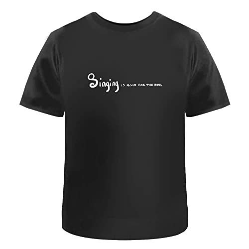 Extra groß 'Singing is Good' Baumwoll-T-Shirt für Erwachsene (Schwarz) (TA00107620) von Azeeda