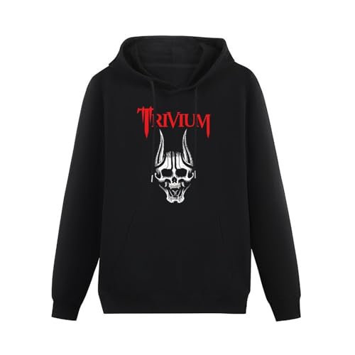 Azizat Trivium Shirt Heavy Metal Band Men's Warm Hoodie Fluffy Pullover Long Sleeve Sweatshirt with Two Pocket Size XL von Azizat