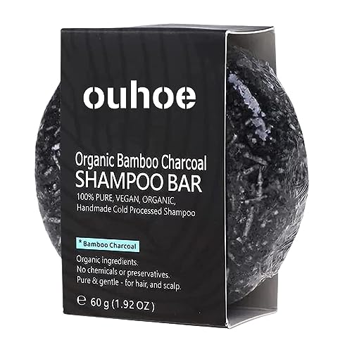 Aktivkohle Shampoo Bar, Schwarzes Und Dickes Shampoo Soap, Hair Darkening Shampoo For Men & Women, Fördert Das Haarwachstum Und Verhindert Haarausfall von Aznever