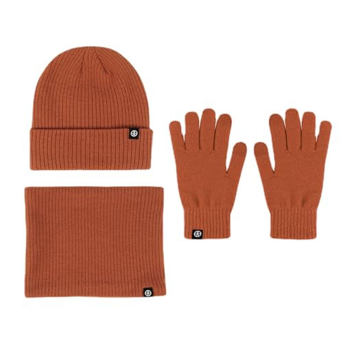 Damen Mütze, Schal und Handschuhe Set Winter,Winter-Mütze-Schal-Handschuhe | Strickmütze für kaltes Wetter, weiche Fleece-Thermo-Winterschal-Handschuhe zum Skaten, Snowboarden, Wandern, Reisen Aznever von Aznever