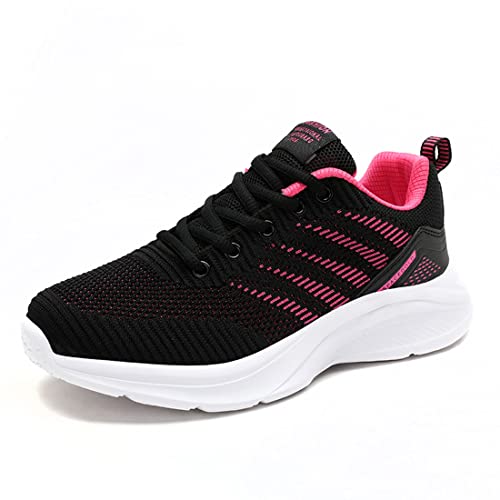 Azooken Damen Laufschuhe Sportschuhe Joggingschuhe Tennisschuhe Straßenlaufschuhe Freizeit Sneaker Outdoor Fitness Gym Traillauf Schuhe（0985-Rose red40） von Azooken