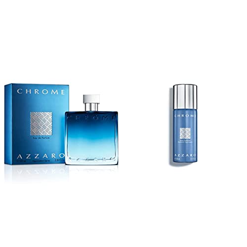 Azzaro Chrome Set, Parfüm und Deodorant für Herren, Parfüm (100 ml) und Deospray für Männer (150 ml), Frischer Duft mit belebenden Zitrusnoten von Azzaro