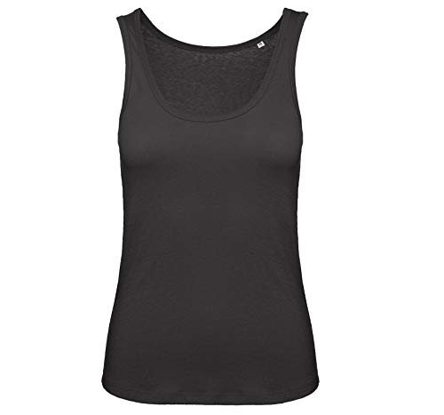 B&C Collection Frauen inspirieren Tank T-Shirt ärmelloses Baumwoll-Top - Schwarz (L) von B+C