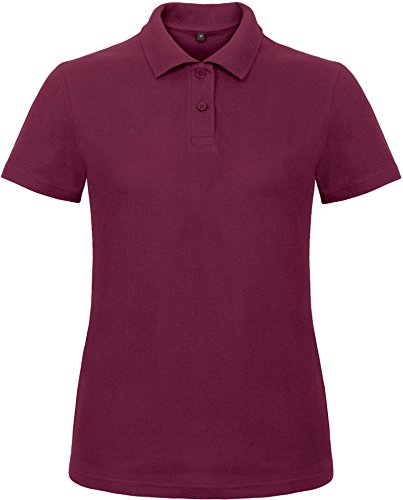 B&C Ladies Piqué Damen Polo Shirt - PWI11, Größe:M, Farbe:Wine von BC Footwear