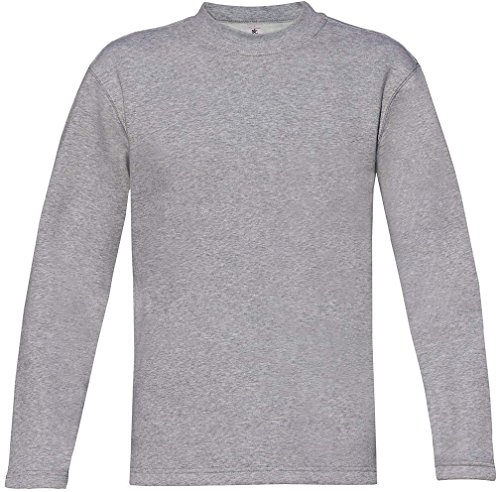 B&C: Kasten-Sweatshirt Open Hem, Größe:S;Farbe:Heather Grey von B+C