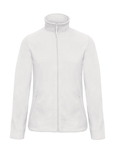 B&C: Ladies` Micro Fleece Full Zip ID.501 Women FWI51, Größe:XS;Farbe:White von B+C