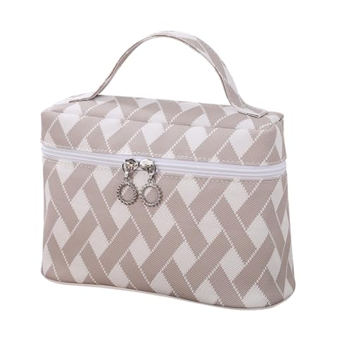 BABYVIVA Aufbewahrungstasche, tragbare Reise-Make-up-Tasche für Damen, Kosmetik-Organizer, stilvolle und praktische Kulturbeutel, beige, As shown in the picture (error 1-3cm) von BABYVIVA