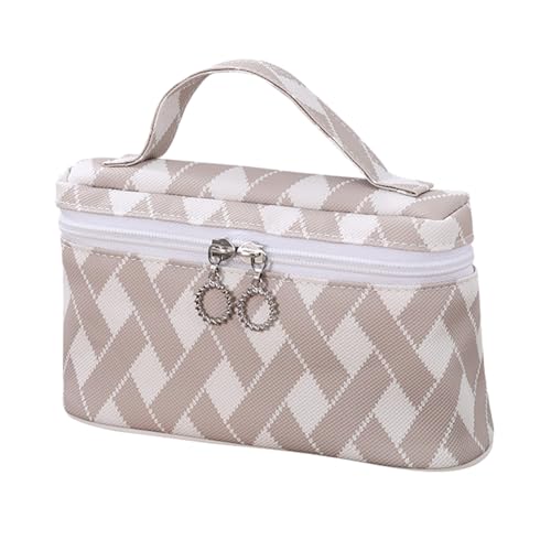 BABYVIVA Aufbewahrungstasche, tragbare Reise-Make-up-Tasche für Damen, Kosmetik-Organizer, stilvolle und praktische Kulturbeutel, beige, As shown in the picture (error 1-3cm) von BABYVIVA