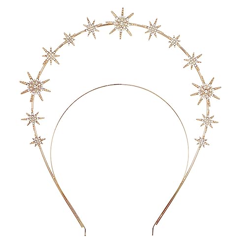 BABYVIVA Haarband mit Krone, doppellagig, handgefertigt, dünnes Haarband, Hochzeitszubehör, Legierungsmaterial für Frauen und Mädchen von BABYVIVA