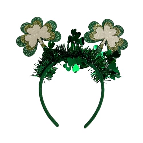 BABYVIVA Haarreif, mehrere Arten, Saint Patrick's Day, Stirnband, Kleeblatt, Haarreif, Festival, Kopfschmuck, irischer Nationalfeiertag, Geschenk für Paare von BABYVIVA