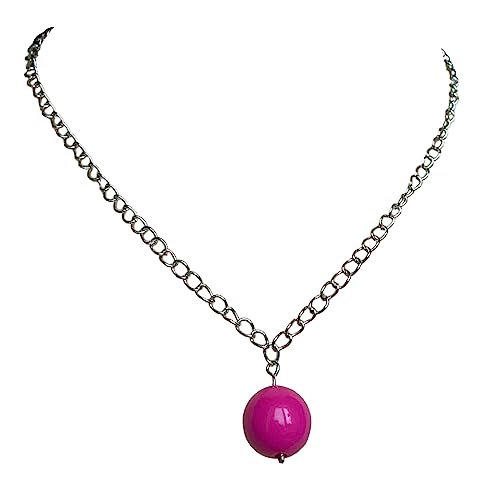 BABYVIVA Halsketten für Damen, bunte Harzkugel-Halskette für Frauen und Mädchen, süßer Persönlichkeitsstil, Schmuckanhänger, modisches Accessoire, Geschenk, Pendant 16mm, Kunststoff / Harz von BABYVIVA