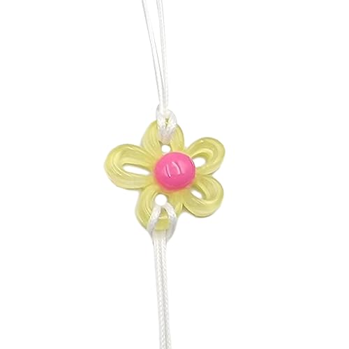 BABYVIVA Halsketten für Damen, hohler Blumenanhänger, doppellagig, Schnürung, Halsband, Halskette, Schlüsselbeinkette, Sommer-Nackenband, Party-Schmuck, X2.9 3.1 cm, Harz von BABYVIVA