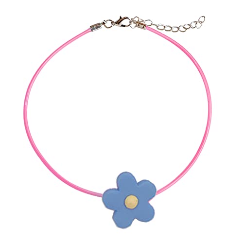 BABYVIVA Halsketten für Frauen, Acryl-Anhänger, Halskette, Blumen-Anhänger, Choker, modischer Halsschmuck, Partyzubehör, Geschenk für Mädchen und Frauen, As shown in the figure, Acryl von BABYVIVA