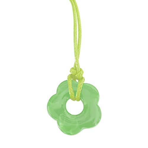 BABYVIVA Halsketten für Frauen, Mädchen, Herz, hohl, große Blume, Halskette, weibliches Temperament, Nische, Schlüsselbeinkette, koreanische Studentin, verstellbare Halskette, 26x26mm pendant, Harz von BABYVIVA