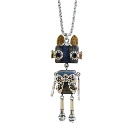 BABYVIVA Halsketten für Frauen, Punk-Schlüsselbeinkette, Holzdampf-Roboter-Anhänger, Halskette, verstellbare Länge, Schlüsselbeinkette, Schmuck für Frauen und Mädchen, As shown in the figure, von BABYVIVA