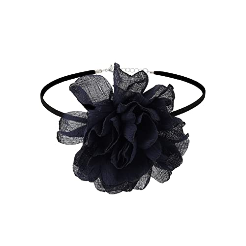 BABYVIVA Halsketten für Frauen, koreanische Samt-Blumen-Halsketten, Blumen-Choker, weiche Blumenketten, Hochzeits-Party, Schmuck, Geschenk für Frauen, Teenager, Mädchen, Flowers about 10cm, von BABYVIVA