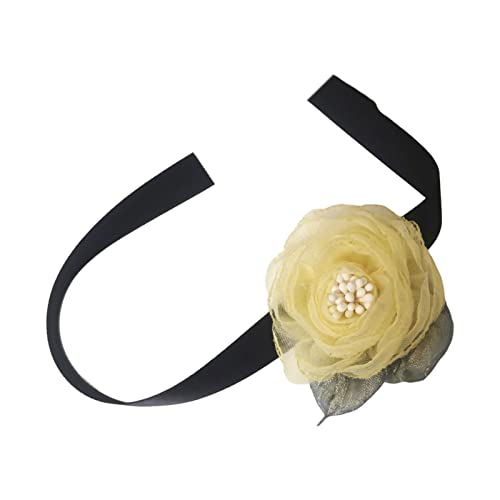 BABYVIVA Halsketten für Frauen, lange Netz-Blume, Knospe, Choker-Halskette für Frauen, elegante Schnürkette, Halskette am Hals, Modeschmuck-Accessoire, 130 cm, Netz von BABYVIVA