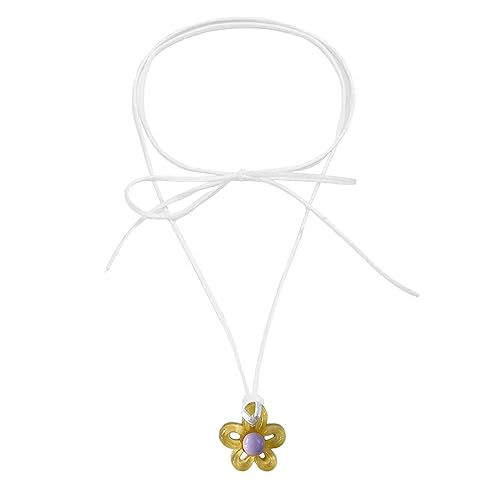 BABYVIVA Halsketten für Frauen, modische Halskette mit Blumen-Anhänger für Frauen, Freundin, trendige Schlüsselbeinkette, Sommer-Choker, Urlaub, Party, Schmuck, Geschenk, As shown in the figure, von BABYVIVA