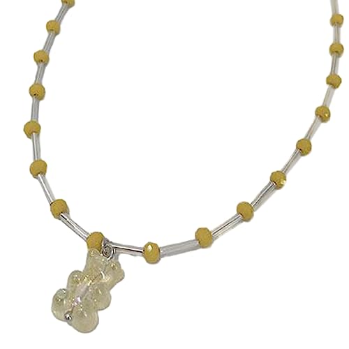 BABYVIVA Halsketten für Frauen, süßer Bären-Anhänger, modische Halskette, Choker, niedlicher Charm, ästhetischer Halsschmuck für Frauen und Mädchen, 40 cm, Harz von BABYVIVA