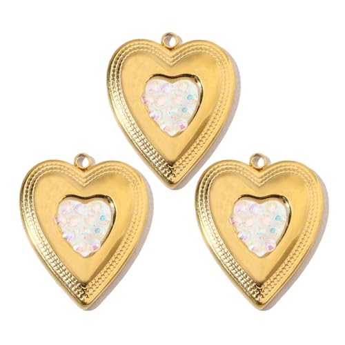 BABYVIVA Packung 3 Modischer Schmuckanhänger Mit Französischen Kristallen Katzen Pfoten Designs Und Love Heart Halskette Anhänger Accessoire BABYVIVA Packung 3 Modischer Schmuckanhänger Mit Französischen Kristallen Katzen Pfoten Designs Und Love Heart Halskette Anhänger Accessoire von BABYVIVA