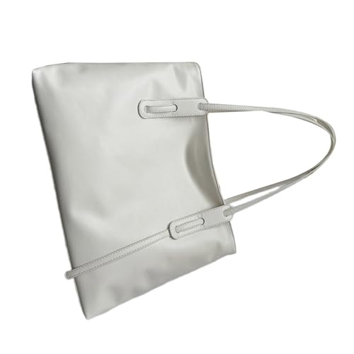 BABYVIVA Schultertasche für Damen, Winter-Lederhandtasche für Mädchen, Damen, einfarbig, modisch, trendig, große Kapazität, Einkaufstasche, weiß, As shown in the picture (1-3cm error) von BABYVIVA