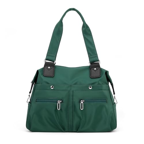 BABYVIVA Tasche für Damen, 2024 Neue Umhängetasche Einkaufstasche Vielseitige Tasche Große Kapazität Handtasche Mode Nylon Tasche für Frauen Mädchen Trendy Tasche, dunkelgrün, As shown in the picture von BABYVIVA