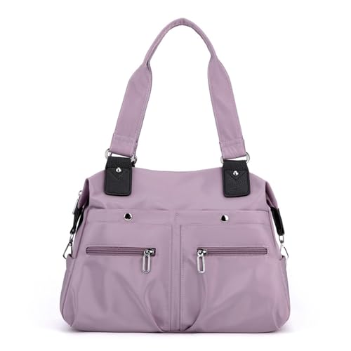 BABYVIVA Tasche für Damen, 2024 Neue Umhängetasche Einkaufstasche Vielseitige Tasche Große Kapazität Handtasche Mode Nylon Tasche für Frauen Mädchen Trendy Tasche, violett, As shown in the picture von BABYVIVA