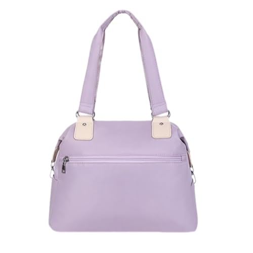 BABYVIVA Tasche für Damen, 2024 Nylon-Schultertaschen, großes Fassungsvermögen, Einkaufstasche für Mädchen, Damen, einfarbig, Handtasche, violett, As shown in the picture (error 1-3cm) von BABYVIVA