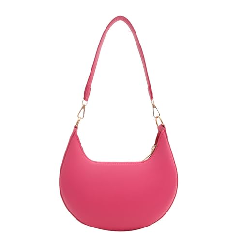 BABYVIVA Tasche für Damen, 2024 Schultertaschen Halbmond Tasche Mode Achseltasche für Mädchen Frauen Handtasche Unterarmtasche, hot pink, As shown in the picture (error 1-3cm) von BABYVIVA