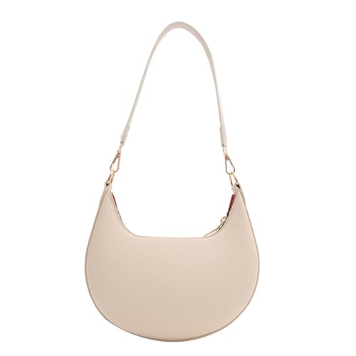 BABYVIVA Tasche für Damen, 2024 Schultertaschen Halbmond Tasche Mode Achseltasche für Mädchen Frauen Handtasche Unterarmtasche, weiß, As shown in the picture (error 1-3cm) von BABYVIVA