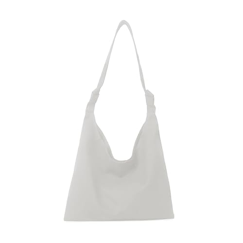 BABYVIVA Tasche für Damen, Achseltasche, große Kapazität, Einkaufstasche, Schultertasche für Mädchen, Damen, einfarbig, Unterarmtasche, trendige Tasche, weiß, As shown in the picture (error 1-3cm) von BABYVIVA