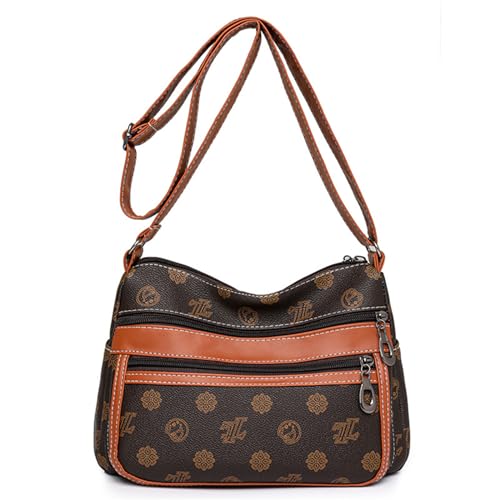 BABYVIVA Tasche für Damen, Crossbody-Taschen für Damen, Crossbody-Tasche, Taschenbücher, mehrere Taschen, Schultertasche, PU-Leder, Schultertasche, Handtasche, braun, As shown in the picture (error von BABYVIVA