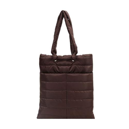 BABYVIVA Tasche für Damen, Damen-Umhängetasche, gesteppt, modisch, mit Tragegriff oben, große Kapazität, Einkaufstasche für Reisen, coffee, Reference picture information von BABYVIVA