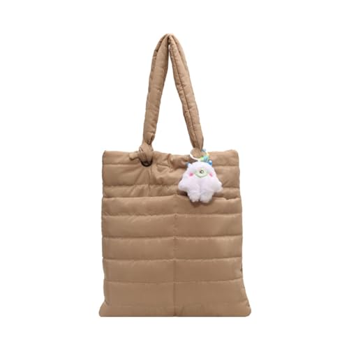 BABYVIVA Tasche für Damen, Damen-Umhängetasche, gesteppt, modisch, mit Tragegriff oben, große Kapazität, Einkaufstasche für Reisen, khaki, Reference picture information von BABYVIVA