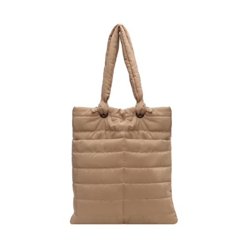 BABYVIVA Tasche für Damen, Damen-Umhängetasche, gesteppt, modisch, mit Tragegriff oben, große Kapazität, Einkaufstasche für Reisen, khaki, Reference picture information von BABYVIVA