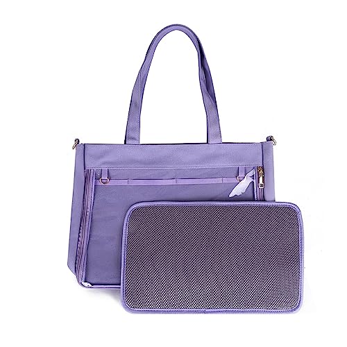 BABYVIVA Tasche für Damen, Mädchen, Ita-Tasche, niedliche Umhängetasche, transparent, Kuriertasche, Studenten-Anime-Umhängetasche, Teenager, Umhängetasche, Damen-Handtasche, violett, As shown in the von BABYVIVA