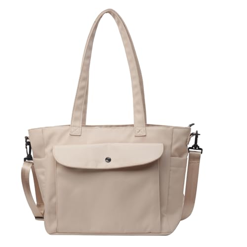 BABYVIVA Tasche für Damen, Messenger-Tasche, große Kapazität, Schultasche, Nylon, Crossbody-Tasche, spritzwassergeschützt, Einkaufstasche für Mädchen, Frauen, Handtasche, beige, As shown in the von BABYVIVA