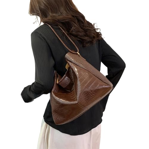 BABYVIVA Tasche für Damen, PU-Leder, Umhängetasche, modische Umhängetasche, Kuriertasche, Herbst, Winter, Mädchen, Einkaufen, Dating, dunkelbraun, As shown in the picture (1-3cm error) von BABYVIVA