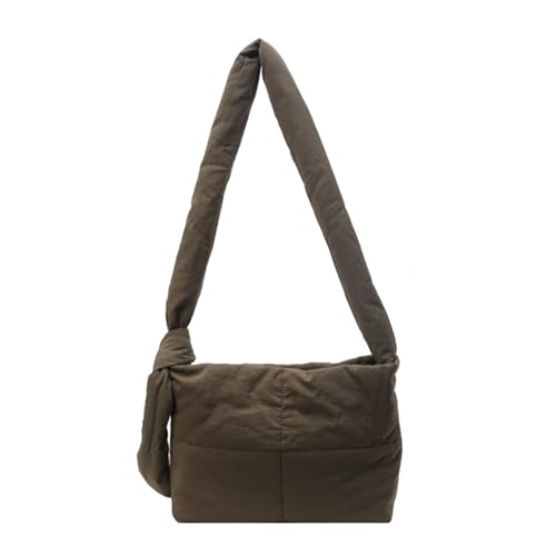 BABYVIVA Tasche für Damen, Puffertasche, Umhängetasche, einfarbig, gesteppt, modisch, Kuriertasche, vielseitig, quadratisch, für Mädchen und Frauen, grün, As shown in the picture (error 1-3cm) von BABYVIVA