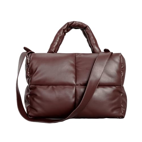 BABYVIVA Tasche für Damen, große gesteppte Tasche, stilvolle Puffer-Umhängetaschen, Handtasche, geeignet für Reisen und Einkaufen, braun, As shown in the picture (error 1-3cm) von BABYVIVA