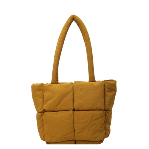 BABYVIVA Tasche für Damen, leichte und tragbare Handtasche für Damen, große Puffertasche, perfekt für Arbeit, Einkaufen und Verabredungen, gelb, As shown in the picture (error 1-3cm) von BABYVIVA