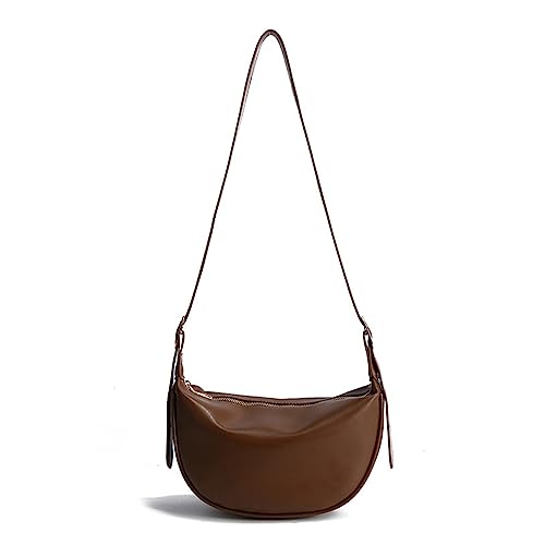 BABYVIVA Tasche für Damen, modische Tasche, Achseltasche, PU-Crossbody-Tasche für Mädchen, Frauen, Halbmond-Taschen, Damen-Geldbörse, Unterarm-Tragetasche, braun, As shown in the picture (error 1-3cm) von BABYVIVA