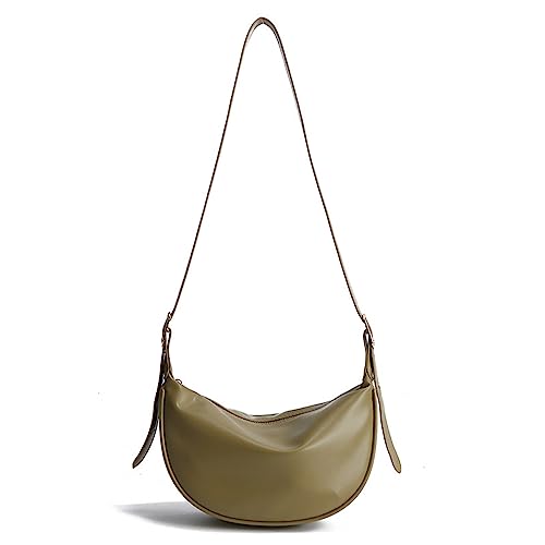 BABYVIVA Tasche für Damen, modische Tasche, Achseltasche, PU-Crossbody-Tasche für Mädchen, Frauen, Halbmond-Taschen, Damen-Geldbörse, Unterarm-Tragetasche, grün, As shown in the picture (error 1-3cm) von BABYVIVA