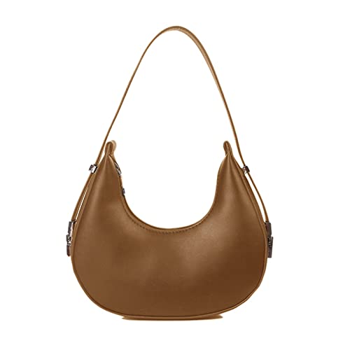 BABYVIVA Tasche für Damen, modische Tasche, Achseltasche, PU-Leder, Handtaschen, Schultertaschen für Mädchen, Frauen, Halbmond-Taschen, Tragetasche, Unterarmtasche, khaki, As shown (error 1-3cm) von BABYVIVA