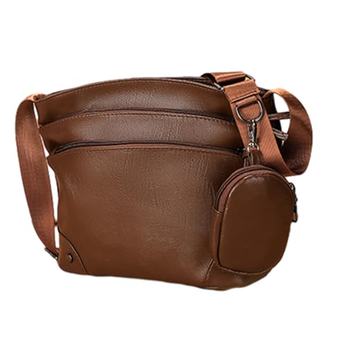 BABYVIVA Tasche für Damen, stilvolle, weiche Leder-Schultertasche für Damen, geräumige und praktische Umhängetasche für den täglichen Gebrauch, braun, As shown in the picture (error 1-3cm) von BABYVIVA