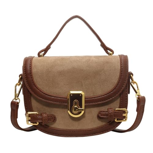 BABYVIVA Tasche für Damen, stilvolle Damen-Umhängetasche, große Kapazität, Crossbody-Taschen für modische Damen, Khaki mit Braun, Reference picture information von BABYVIVA